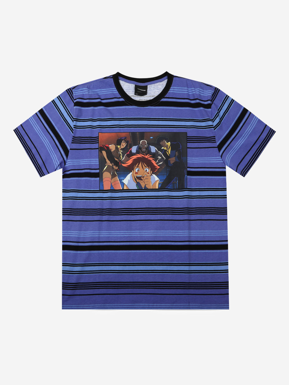 Cowboy Bebop Blue Striped Tee