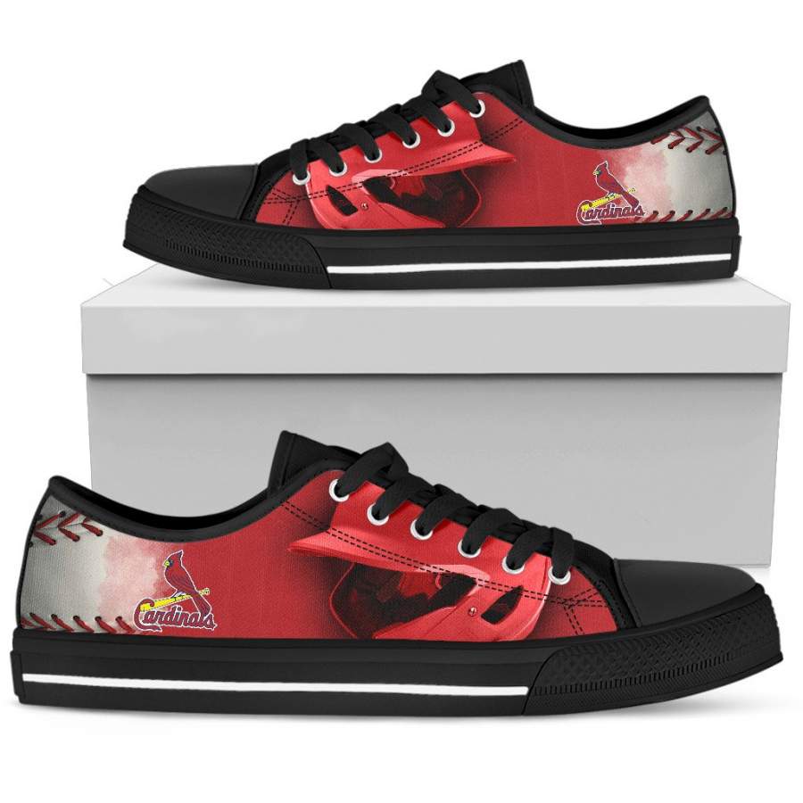 Artistic Scratch Of St. Louis Cardinals Low Top Shoes