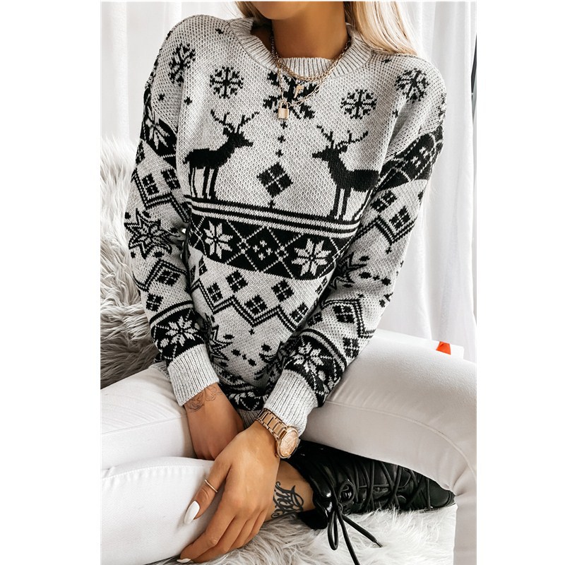 Christmas Sweater Long Sleeve Ugly Knitted Pullover Jumpers Women Jerseys Mujer Invierno Pull Femme Tops Sueter De Tricot Swetry alx