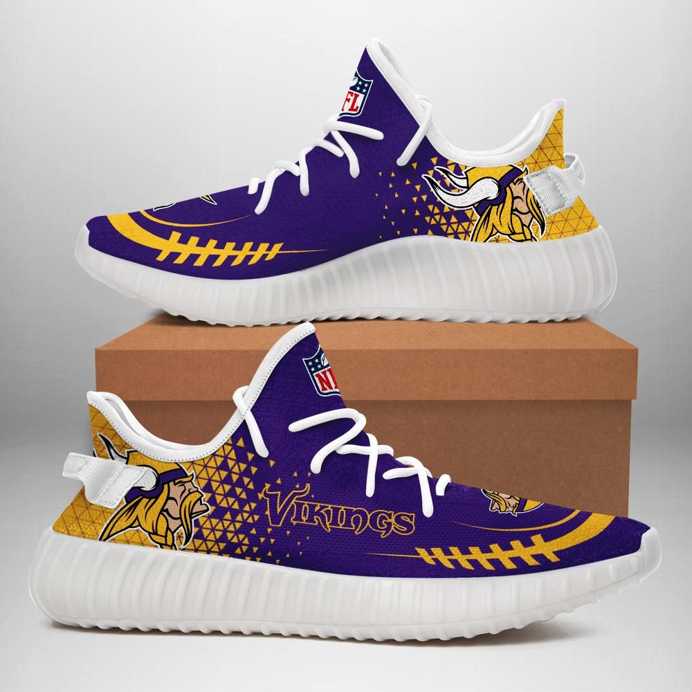 Minnesota Vikings Unisex Sneaker Football Custom Shoes Minnesota Vikings Yeezy Boost 350