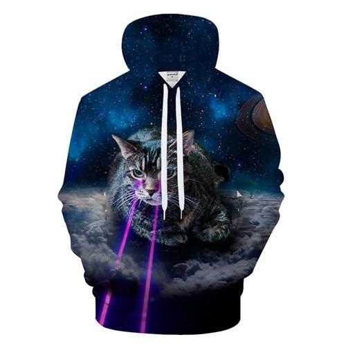 Laser Eye Cat Hoodie