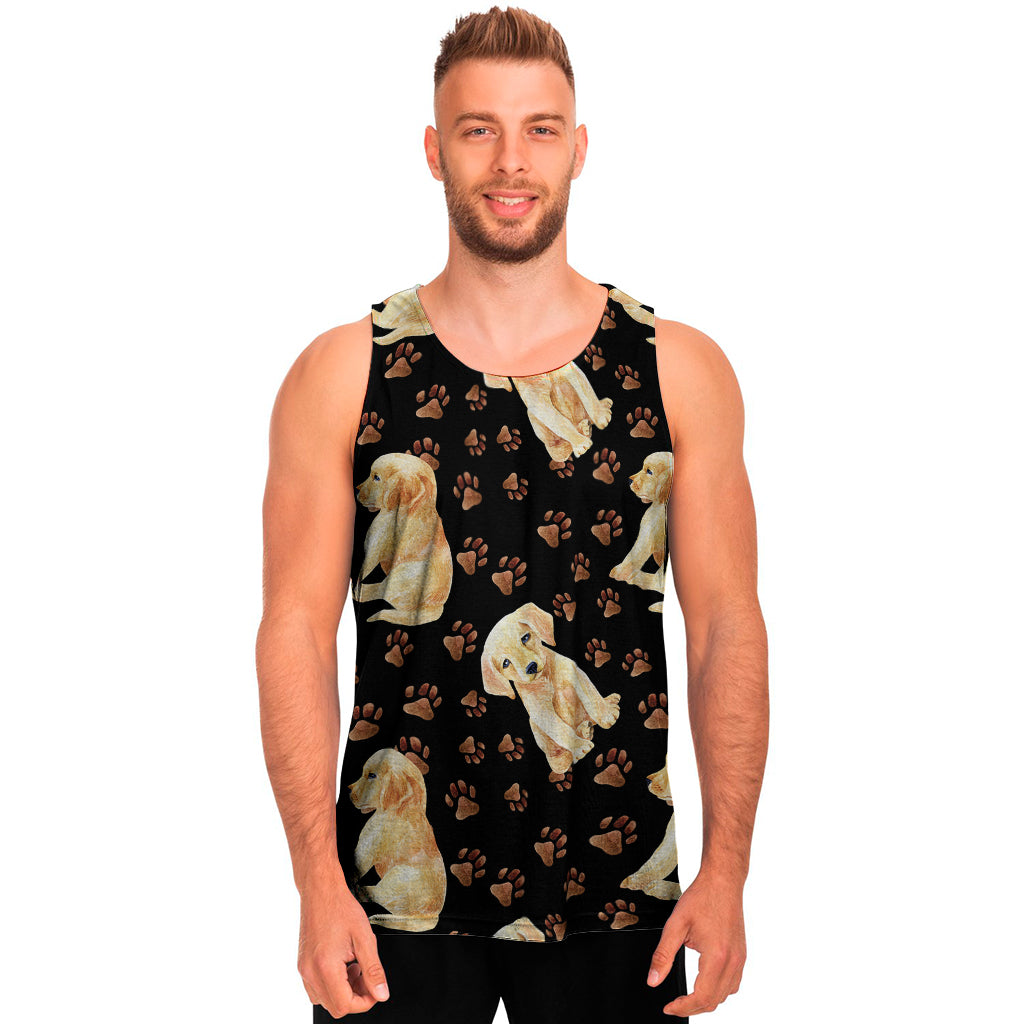 Labrador Retriever Puppy Pattern Print Men’S Tank Top