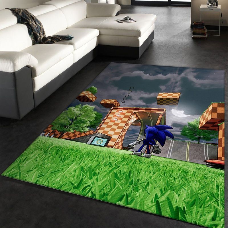 Sonic The Hedgehog X Area Rug Living Room Rug Home Decor Floor Decor