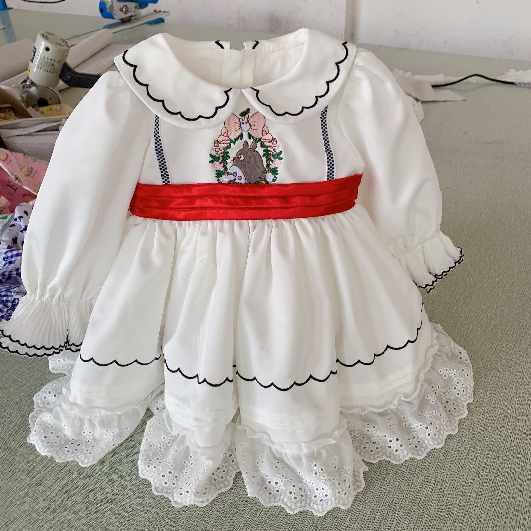 Spring Kids Cotton Princess Dress Turkey’s Sweet Retro Wedding Toddler Dress Girls Christmas Dress Easter Birthday Eid Party alx