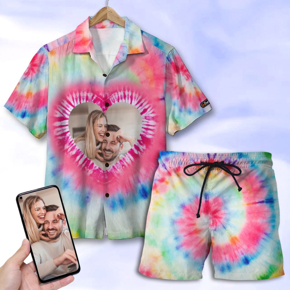 Custom Couple Tie Dye Hawaii Shirt And Men Beach Gift For Ha42913