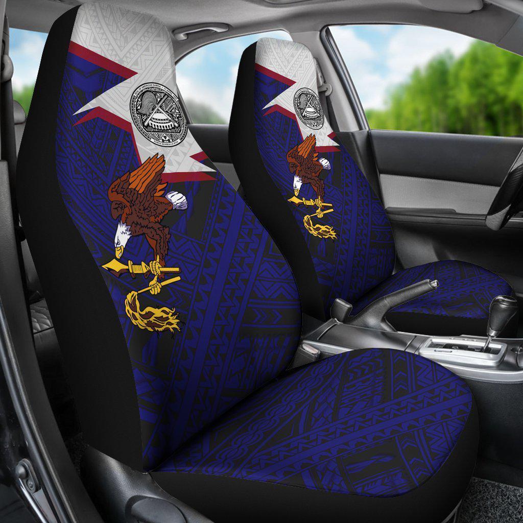 American Samoa Eagle Blue Car Seat Covers