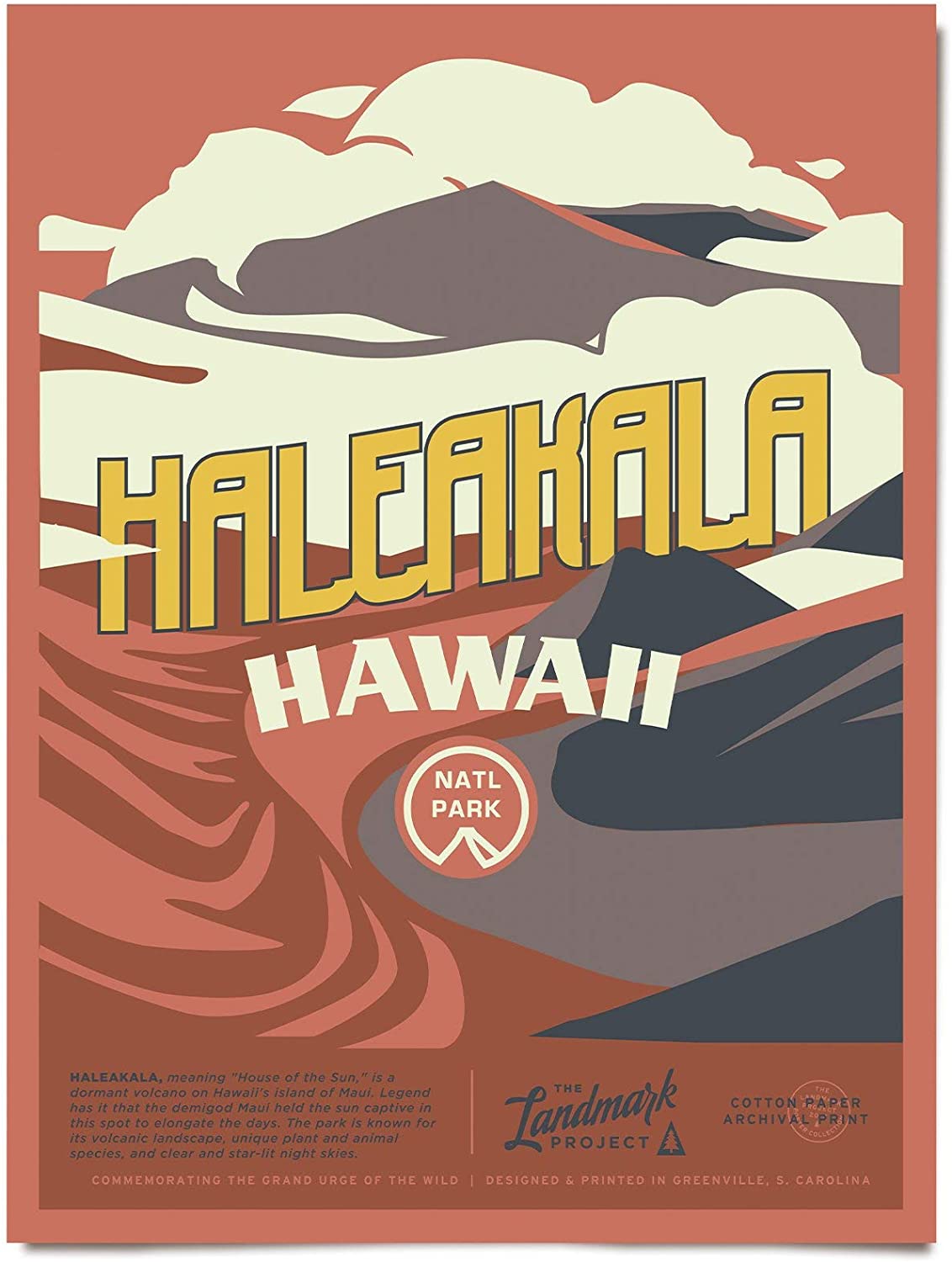 Travel Haleakala National Park Visit To Hawaii Poster Art Print      Home Decor Gift For Men Women Family Friend On Birthday Xmas