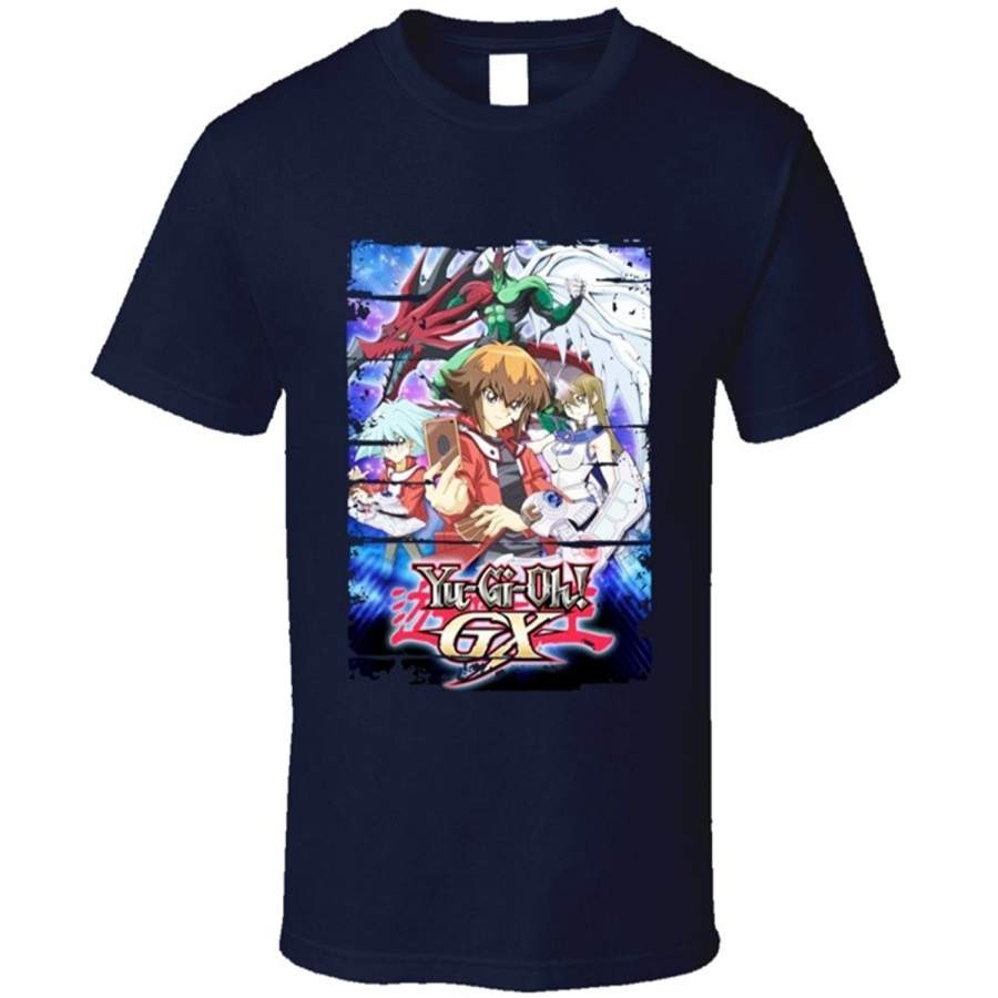 Yu-Gi-Oh Gx Anime Battle Card T Shirt Fashion O-Neck Short Sleeved T-Shirts Summer Funny Loose Punk Tee Shirt For Men