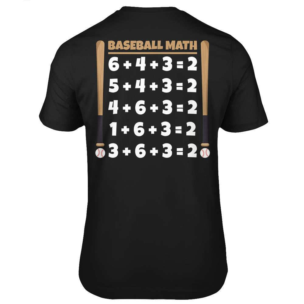 6 4 3 2 Baseball Math – Cute Playing Softball Game Tee T Shirts Print On Back