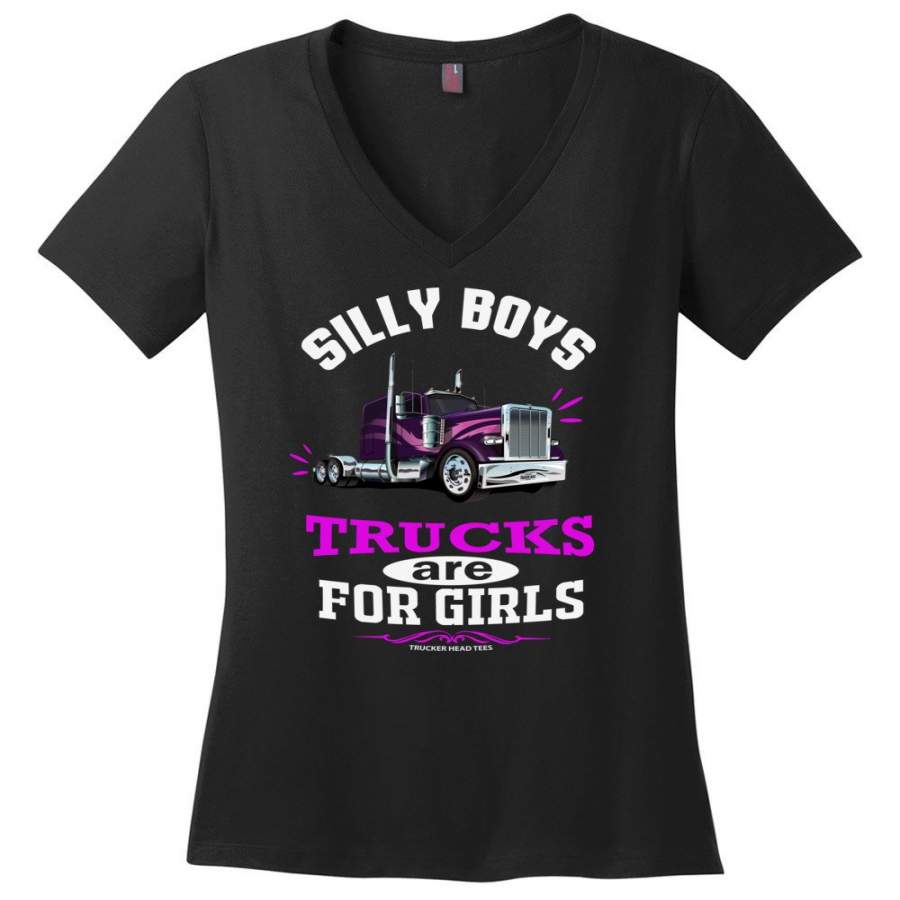 Silly Boys Trucks Are For Girls Trucker Girl T Shirt