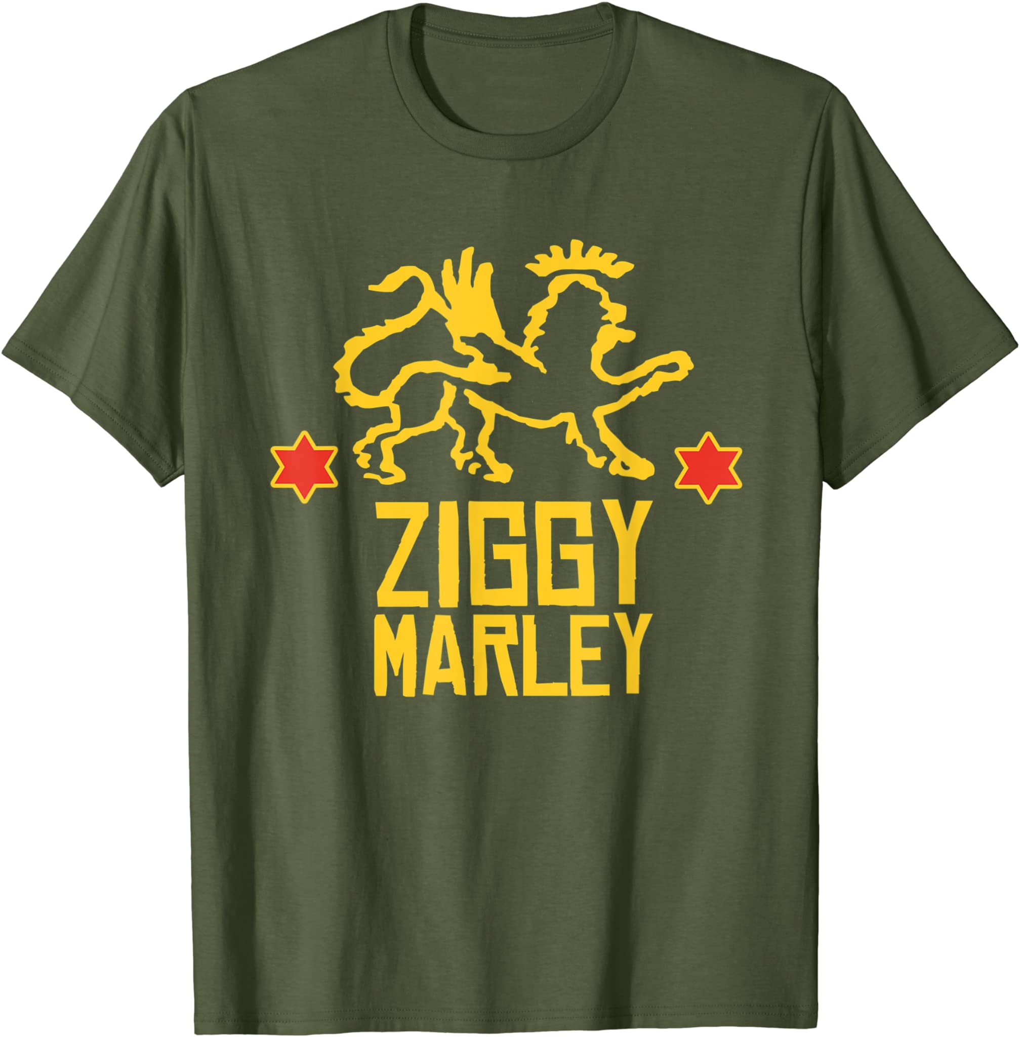 Ziggy Marley Official Merchandise – Lion Logo Stars T-Shirt