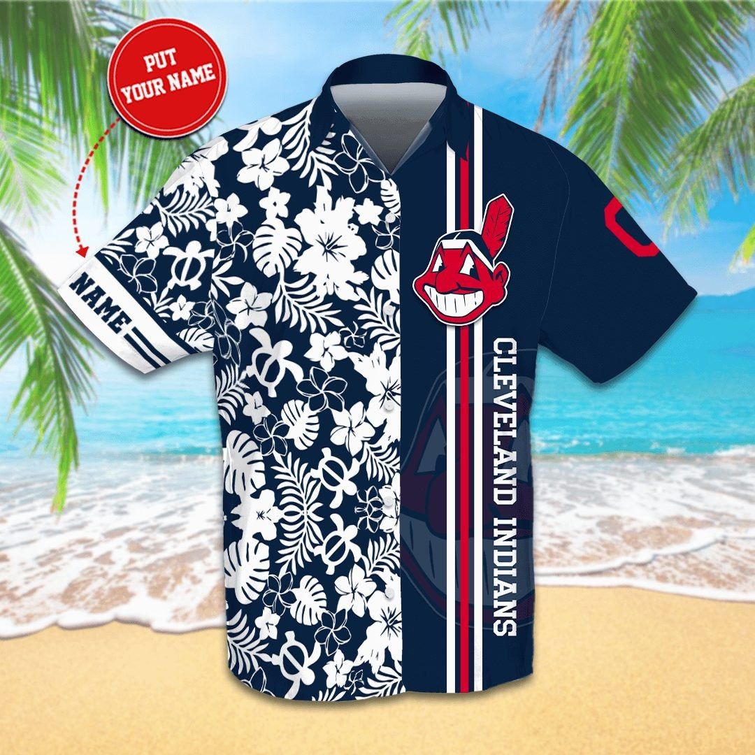 Personalized Cleveland Indians Hawaiian Shirts Short Beach