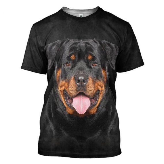 3D Rottweiler Dog All Over Print Unisex Tshirt For Dog Lovers