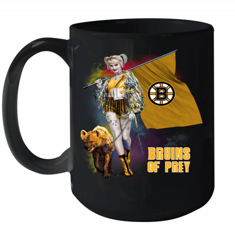 Harley Quinn flag Boston Bruins Of Prey Ceramic Mug 15oz