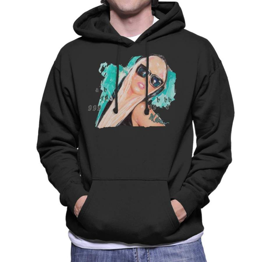 Sidney Maurer Original Portrait Of Lady Gaga Shades Men’s Hooded Sweatshirt