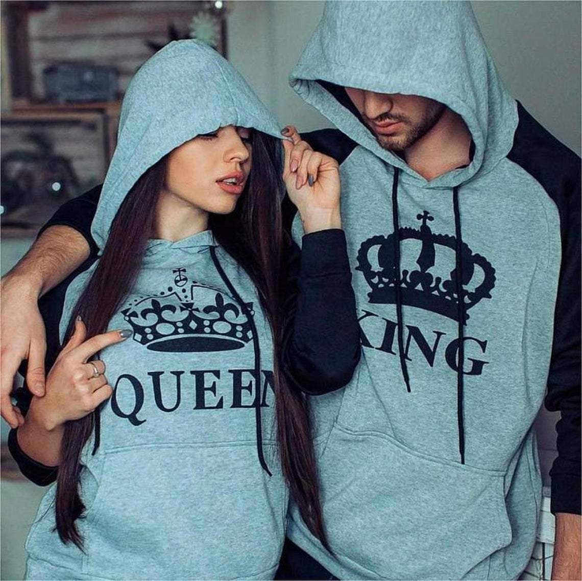 Amazing Queen And King Couple Love Hoodie 3D All over print