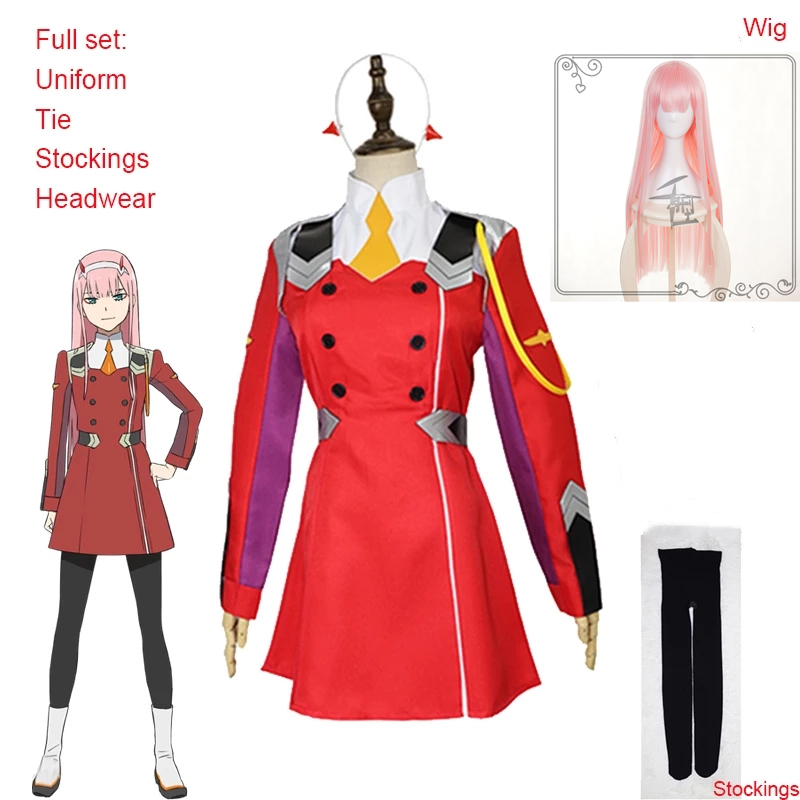 2022 Zero Two Cosplay Costume Anime Darling In The Franxx Character Uniform Full Sets Halloween Carnival Party Dress Up alx