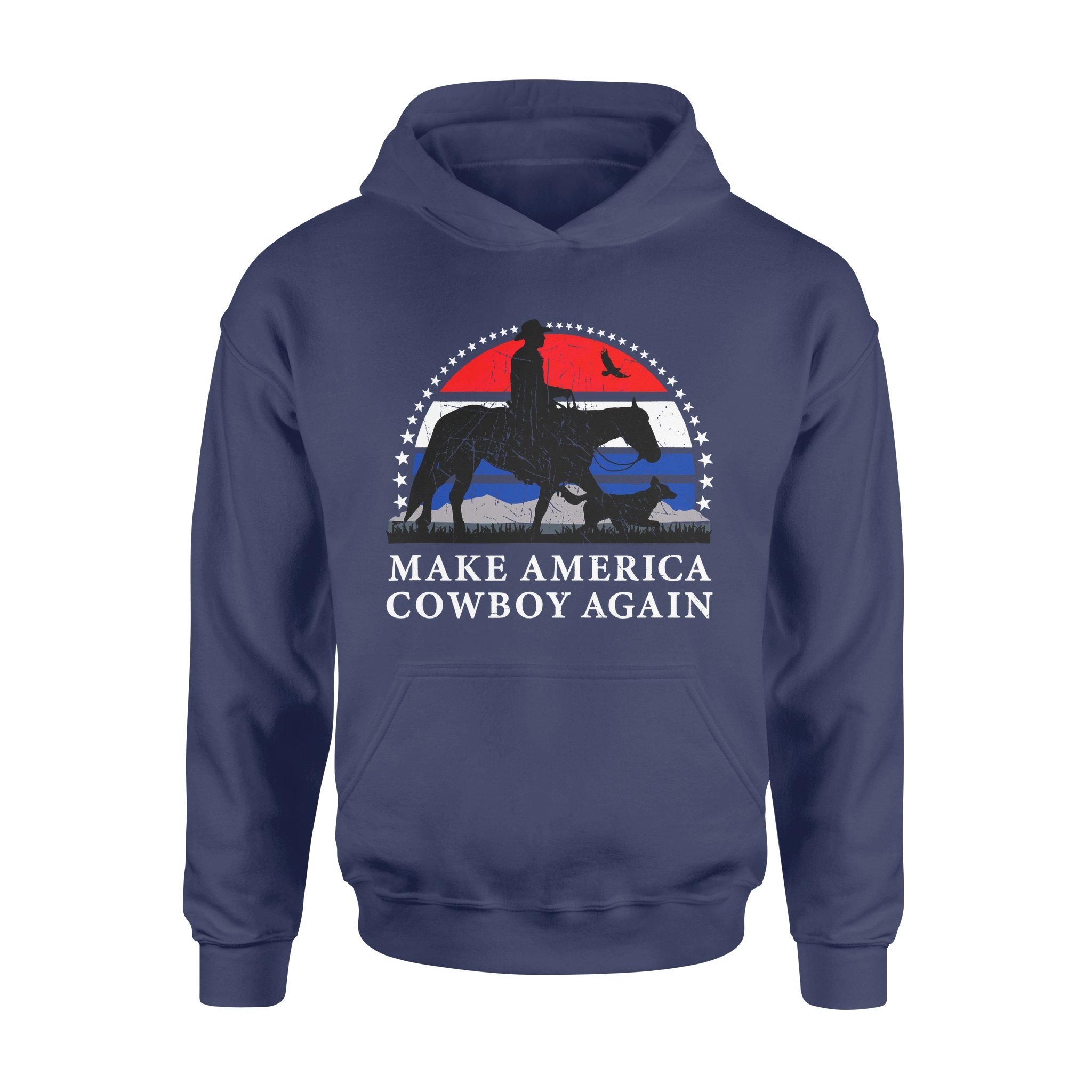 Horse Gift Idea – Make America Cowboy Again – Standard Hoodie