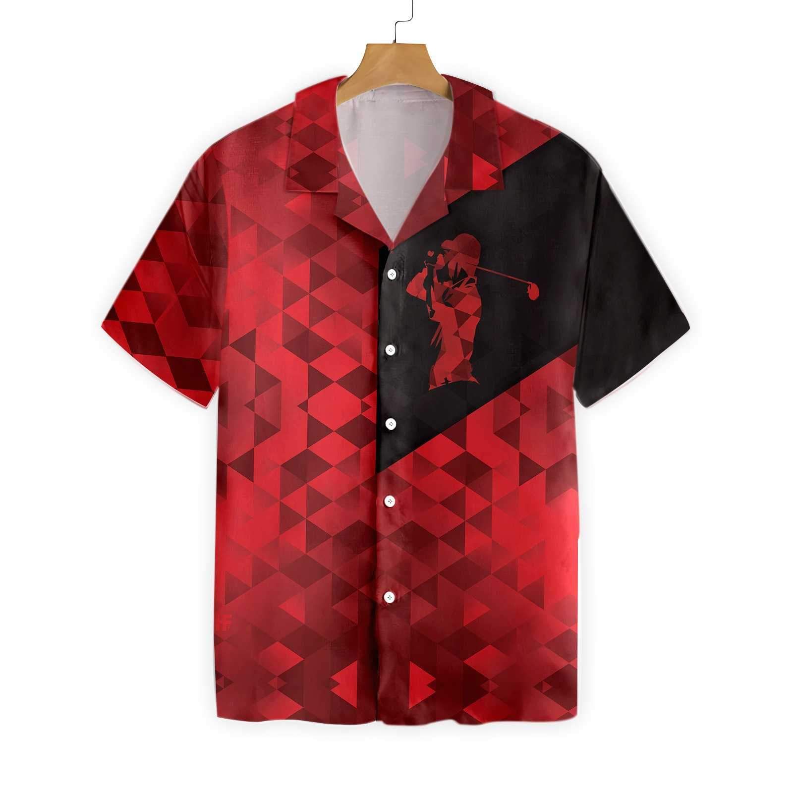 Black And Red Abstract Golfer 1201 Hawaii Shirt Ha105042