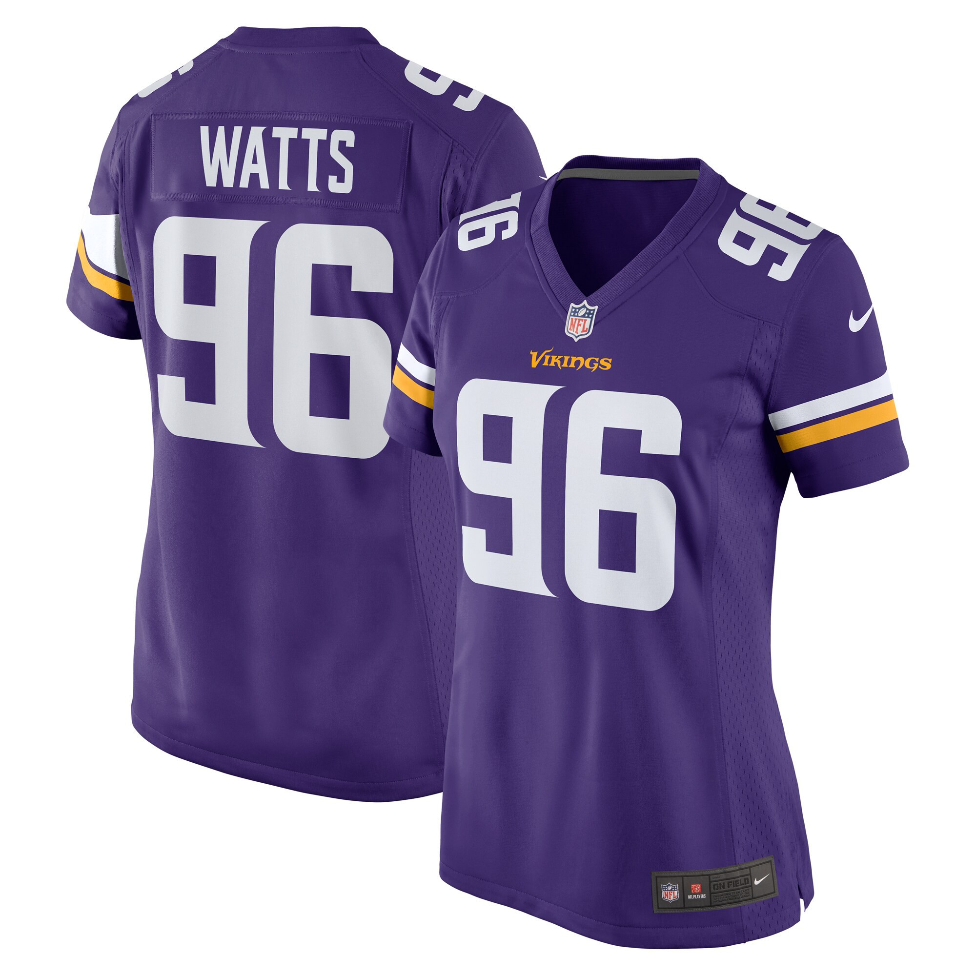 Armon Watts Minnesota Vikings Womens Game Jersey – Purple NFL