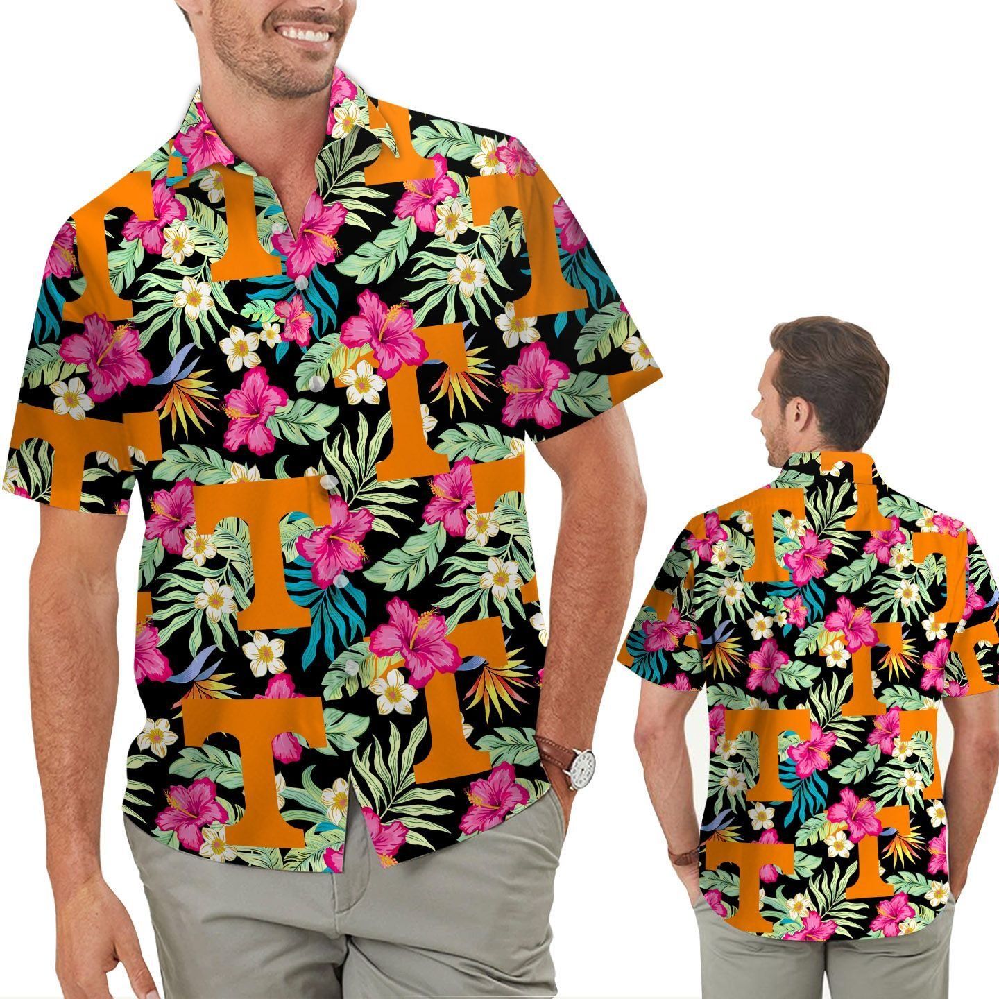 Tennessee Volunteers Hibiscus Tropical Hawaiian Shirt