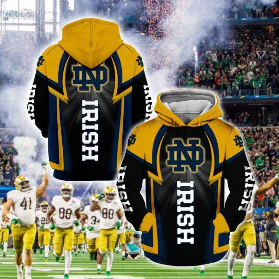 Notre Dame Fighting Irish Hoodie 3D Style1478 All Over Printed