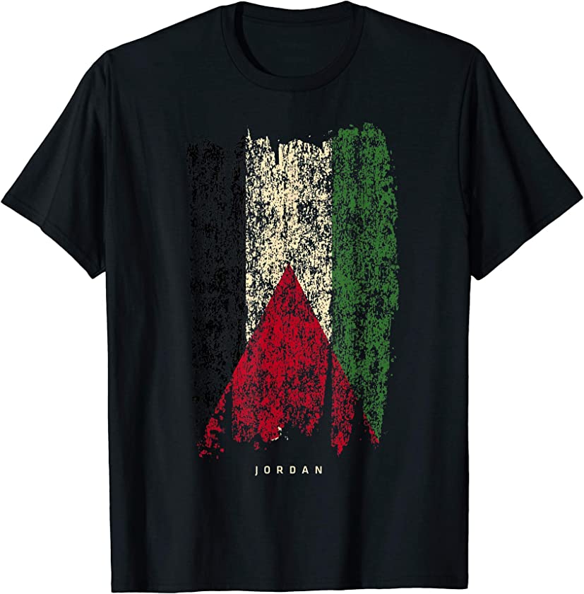 Vintage Jordan Flag Retro Jordanian Flag Jordanian T-Shirt