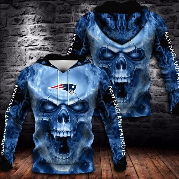 New England Patriots Skull 82 Unisex 3D Hoodie Gift For Fans