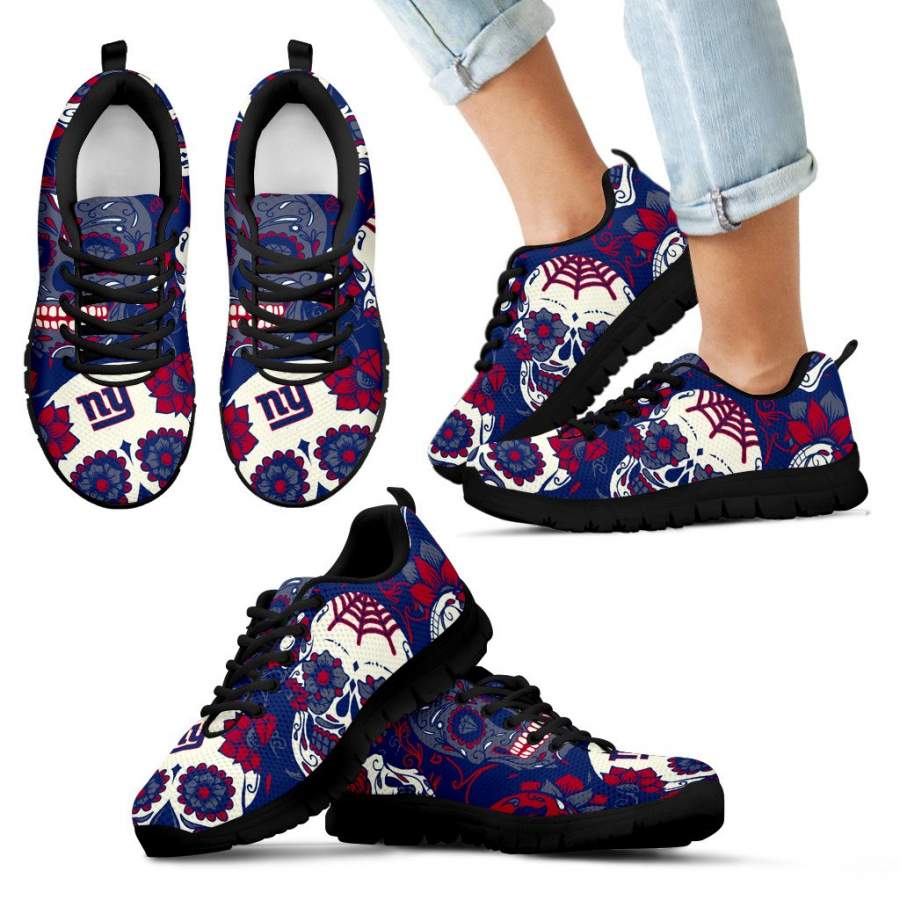 New York Giants Colorful Sugar Skull Sneakers