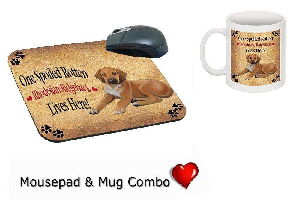 Rhodesian Ridgeback Puppy Spoiled Rotten Dog Mug & Mousepad Combo Gift Set