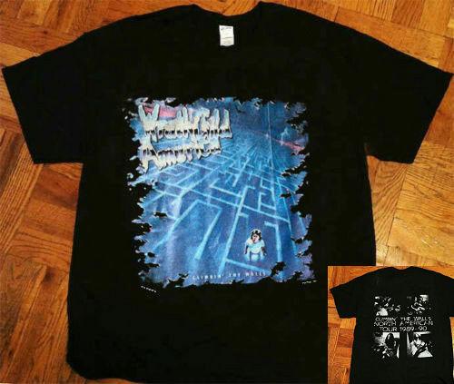 Vtg Wrathchild America 89′ Climbin’ The Walls Heavy Cotton Tshirt Gildan Reprint