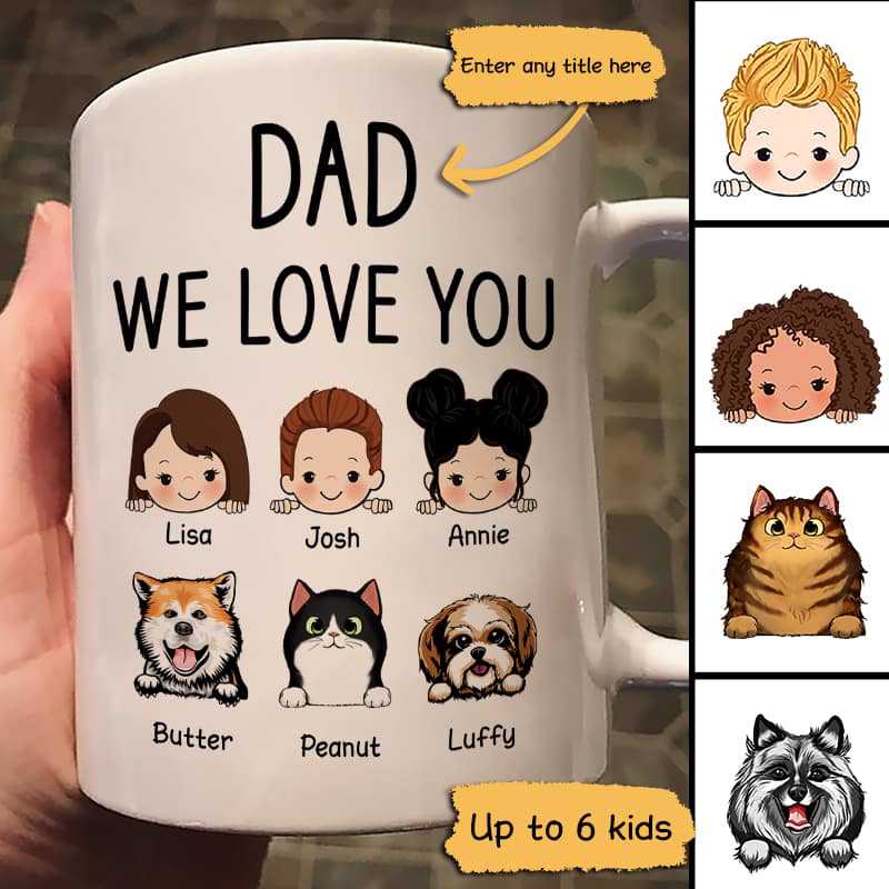 Dad Grandpa Mom Grandma We Love You Personalized Mug