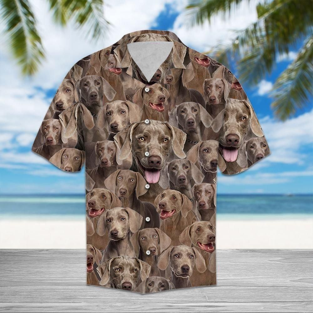 Weimaraner Awesome Aloha Hawaiian Shirt Colorful Short Sleeve Summer Beach Casual Shirt For Men And Women