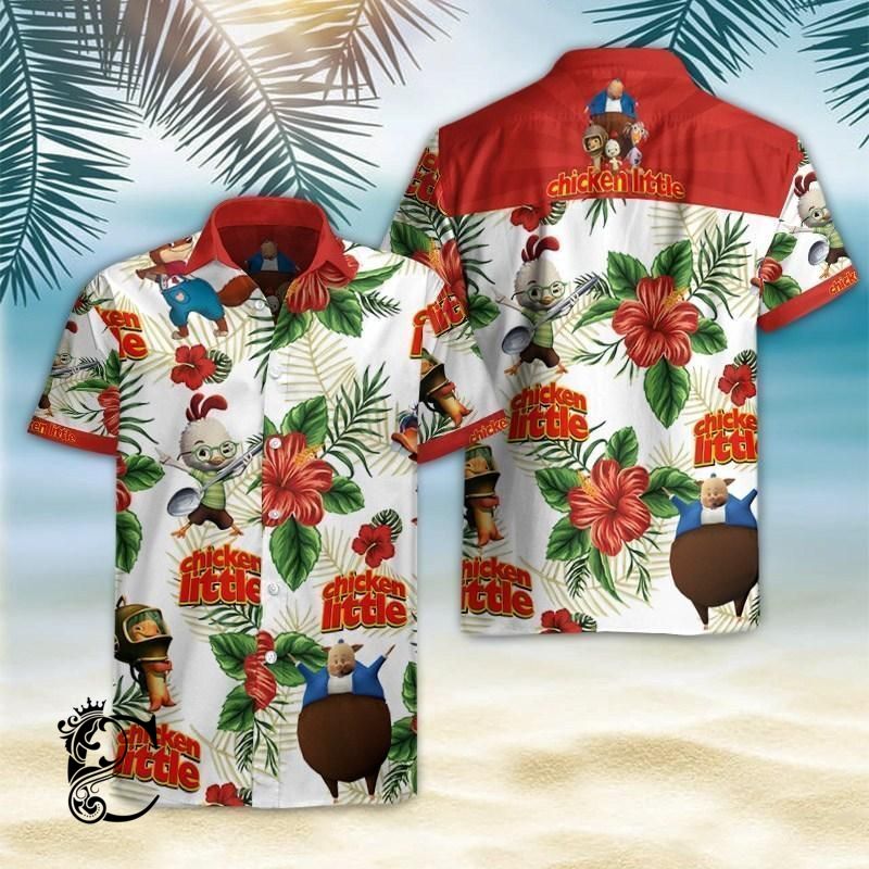 Beach Shirt Shop Chicken Little Hawaiian Shirt- Chillicothemall