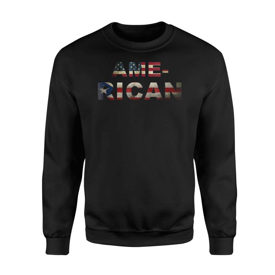 Ame-Rican Puerto Rican Flag Sweatshirt