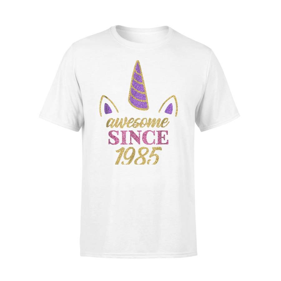 33rd Birthday Unicorn Women 33 Years Old 1985 T-Shirt