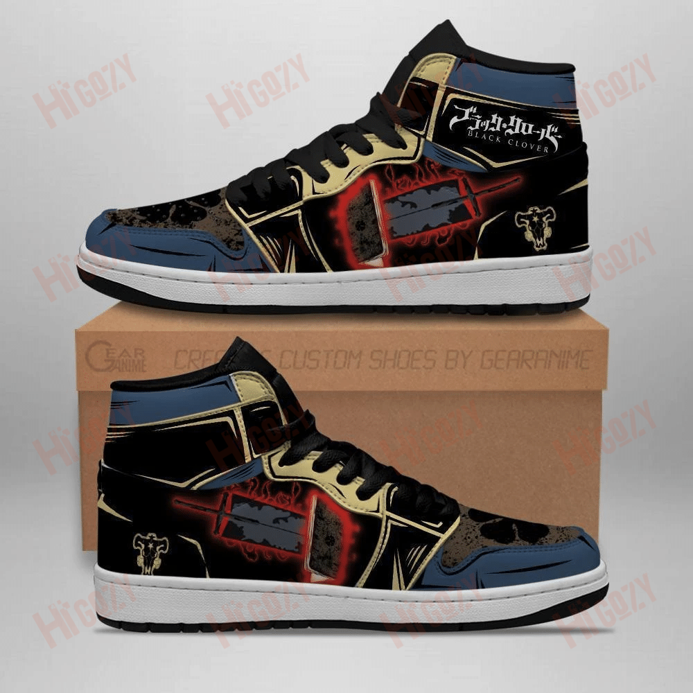 Black Clover Asta Sneakers Grimoire Sword Custom Anime Shoes