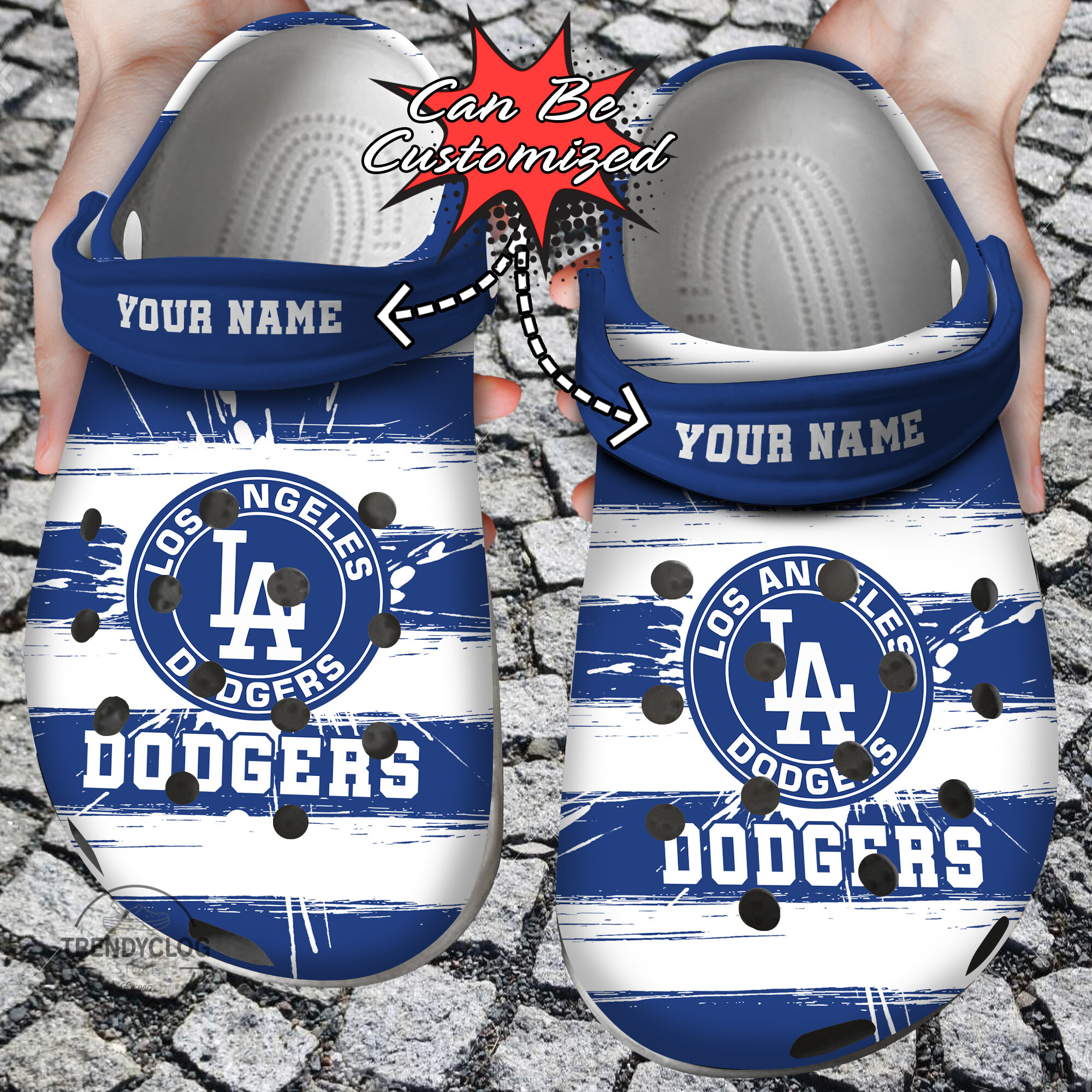 Baseball Crocs – Personalized La Dodgers Spoon Graphics Watercolour Clog Shoes