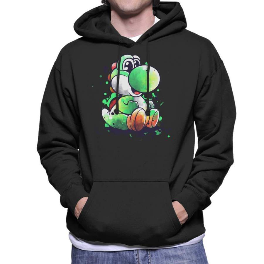 Yoshi Watercolour Super Mario Men’s Hooded Sweatshirt