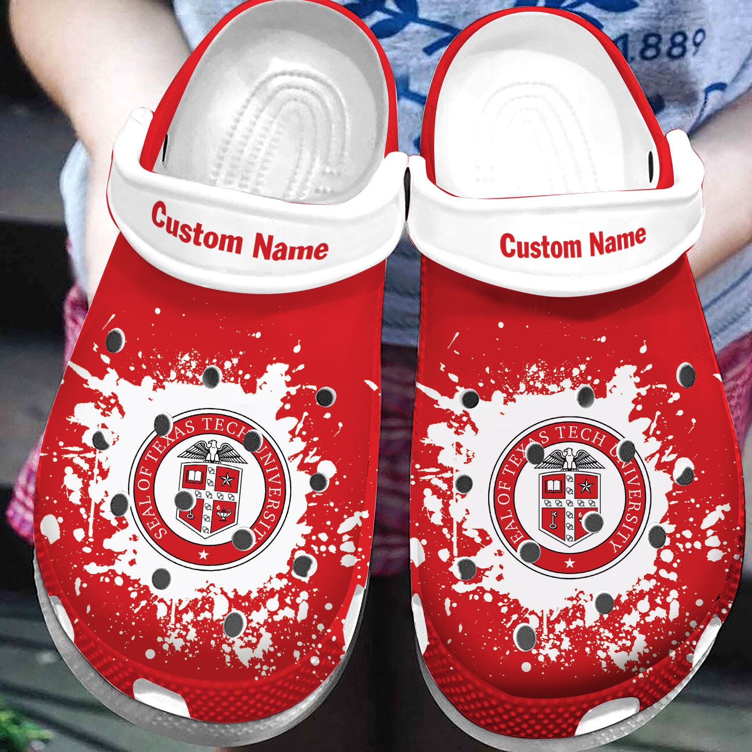 Custom Name Amazing Texas Tech University Clog Shoes #Dh