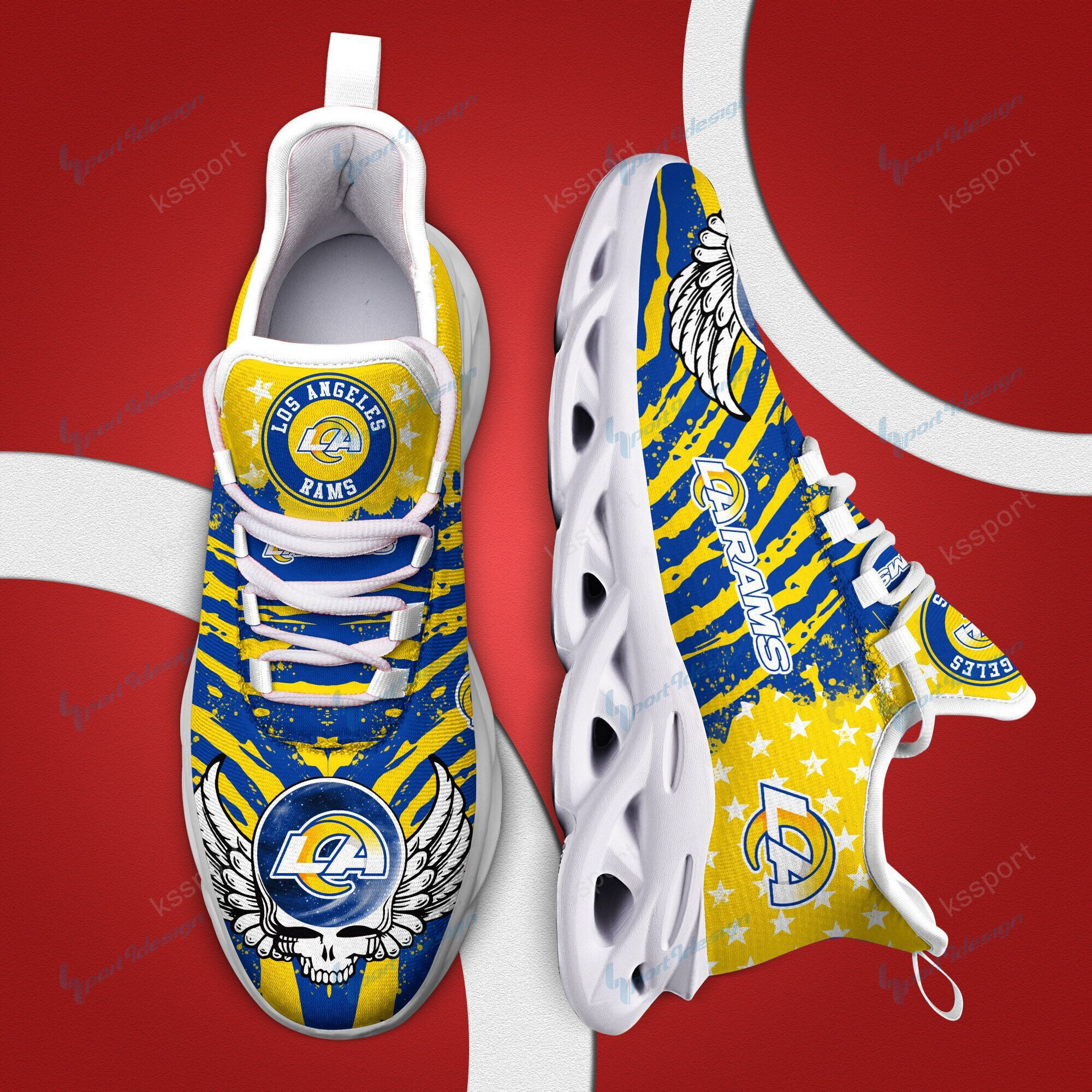 Los Angeles Rams Yezy Running Sneakers Bb754