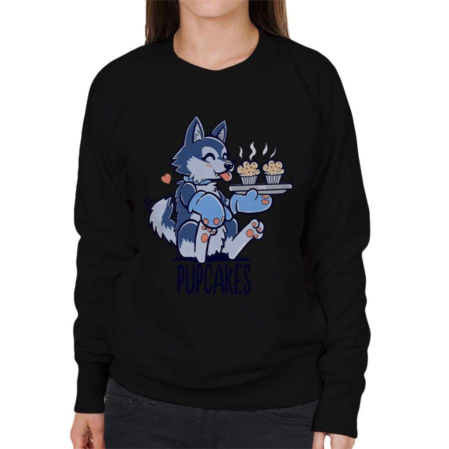 Husky Chef Dog Baking Pupcakes Women’s Sweatshirt