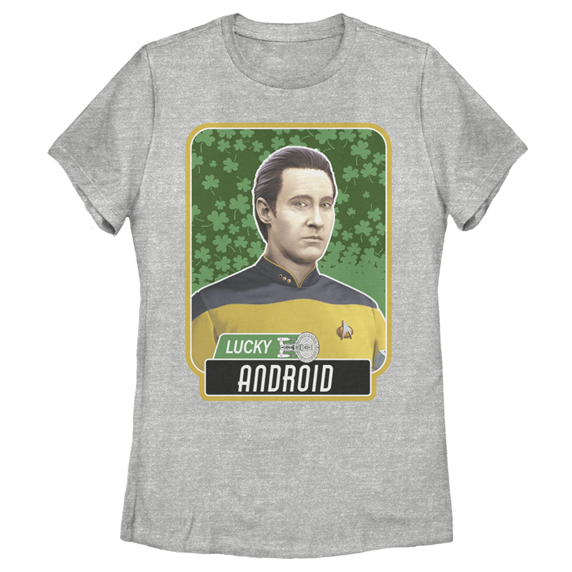 Women’S Star Trek: The Next Generation Commander Data St. Patrick’S Day Lucky Android T-Shirt