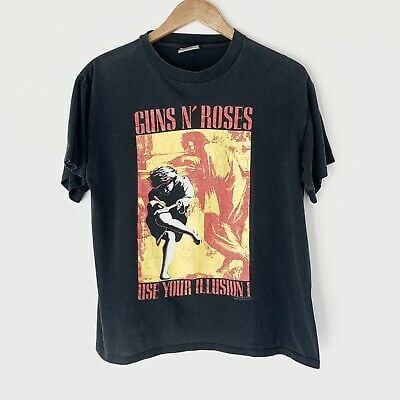 1991 Guns N Roses “use Your Illusion” Vintage Tour Band Rock Shirt 90s 1990s 3210