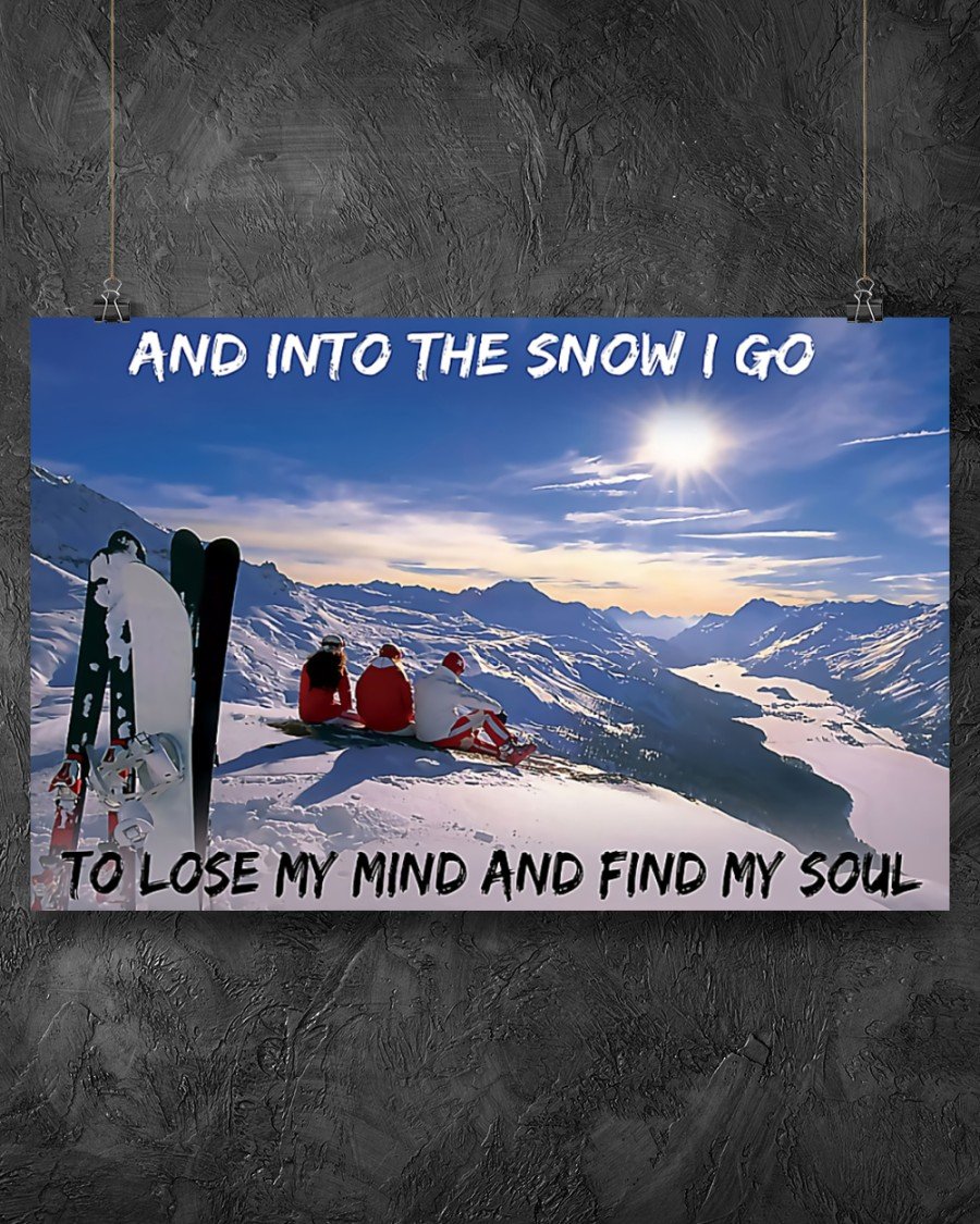 Skiing Find My Soul Horizontal Canvas And Poster | Wall Decor Visual Art
