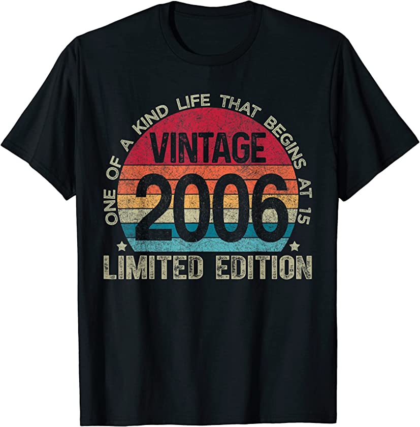 15th Birthday Retro Limited Edition 2006 Vintage Birthday T-Shirt