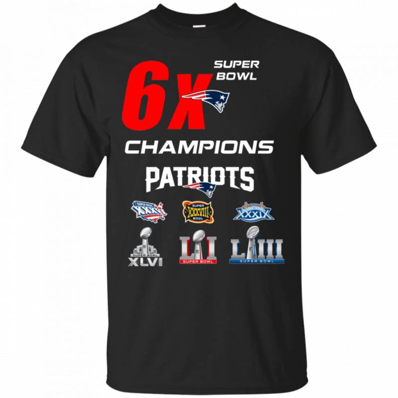 New England Patriots 6x T-shirt For Men