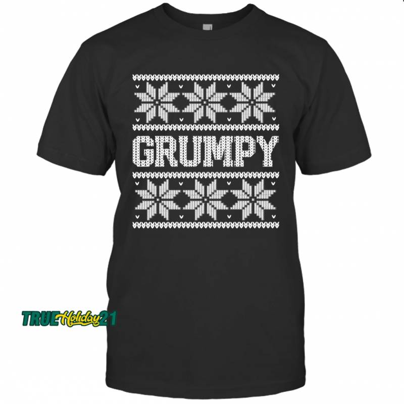 Ugly Christmas GRUMPY Mens Joke Grandpa Papa Fun Gift Funny T-shirt