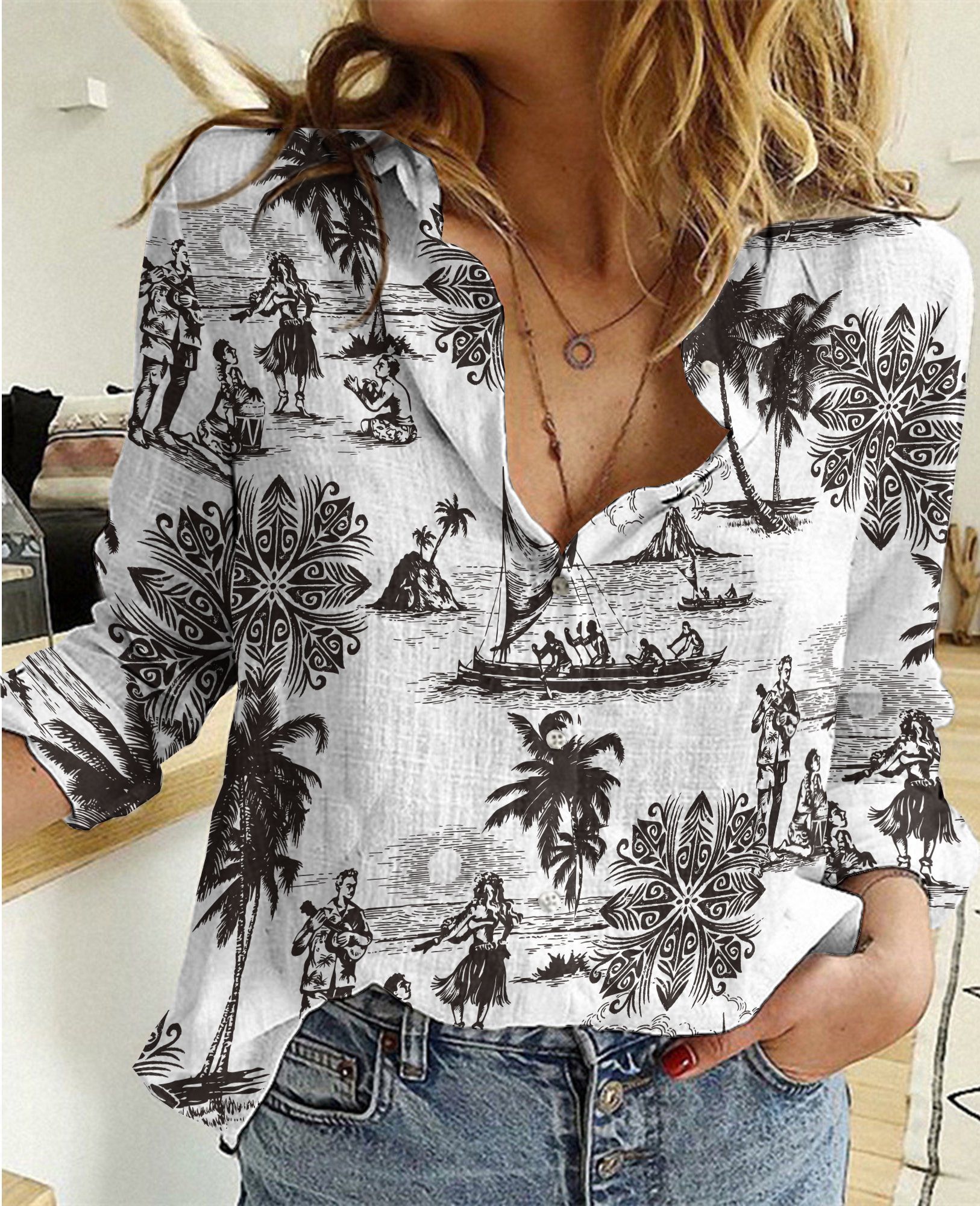 Love Hawaiian Cotton And Linen Casual Shirt Ha44759