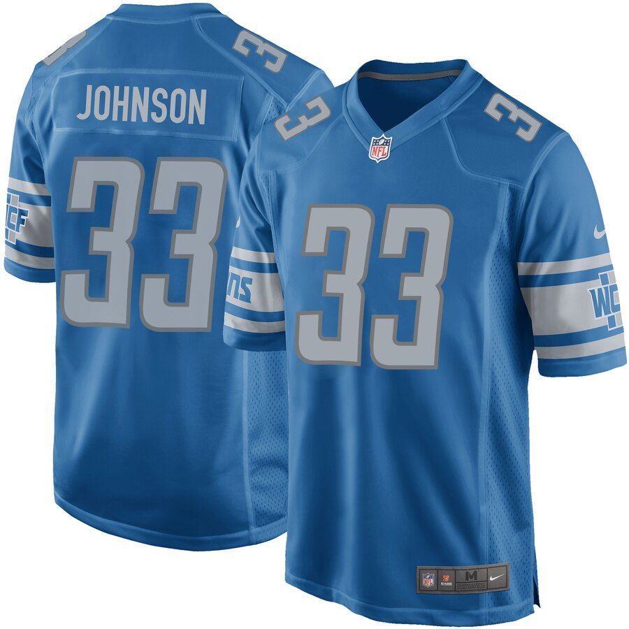 Kerryon Johnson Detroit Lions Game Jersey Blue 2019